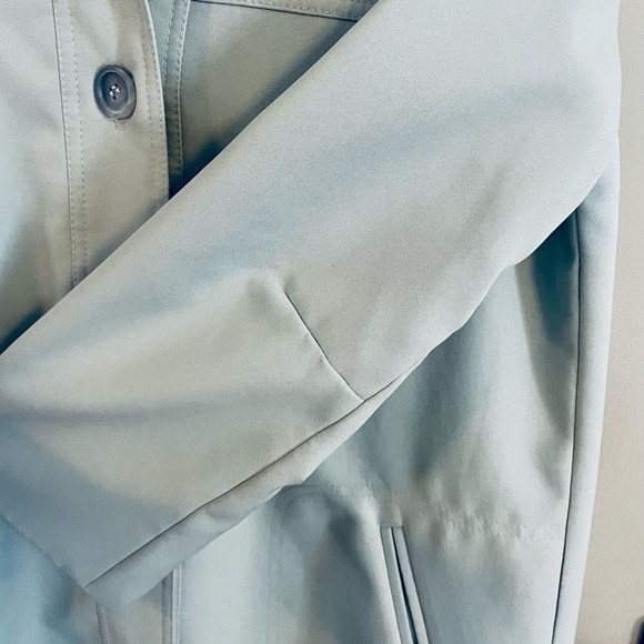 Vintage Light Blue Trench Coat Size 7/8 Grandma Rare Mid-Length The Puget Sound - Picture 3 of 13